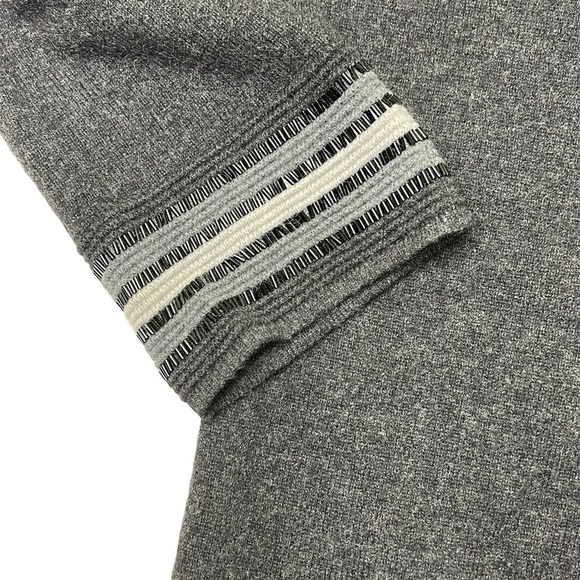 Neiman Marcus Charcoal Grey Beaded Cashmere Tunic Sweater Size Large - Picture 4 of 11